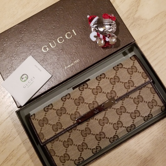 Gucci Handbags - Brand New Gucci Monogram Canvas Wallet